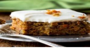 CARROT CAKE WITH PINEAPPLE CREAM CHEESE FROSTING